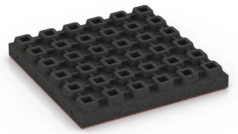 Tile with O-Shaped Drainage Feet
