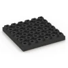 Aufsicht auf die Unterseite, also die Bodenseite von WARCO-Formteil 6446 - Playground safety tile – CFH 210 cm im Format 50 x 50 x 7 cm.