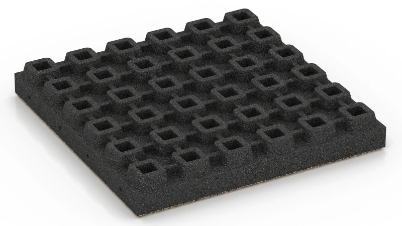 Tile with O-Shaped Drainage Feet