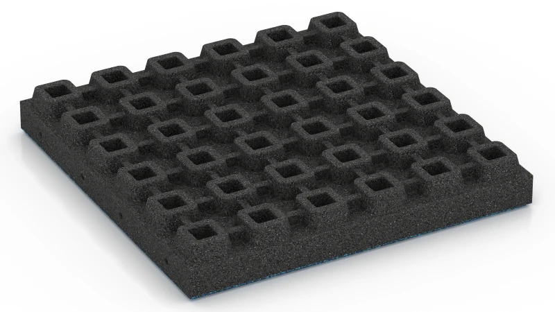 Tile with O-Shaped Drainage Feet