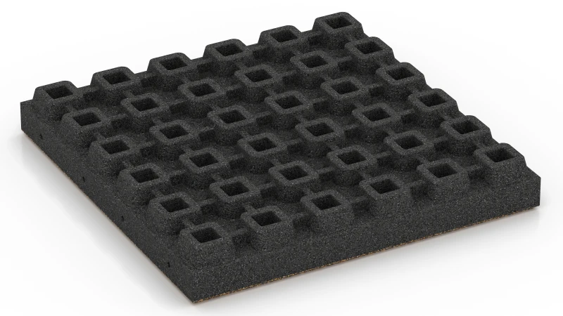 Tile with O-Shaped Drainage Feet
