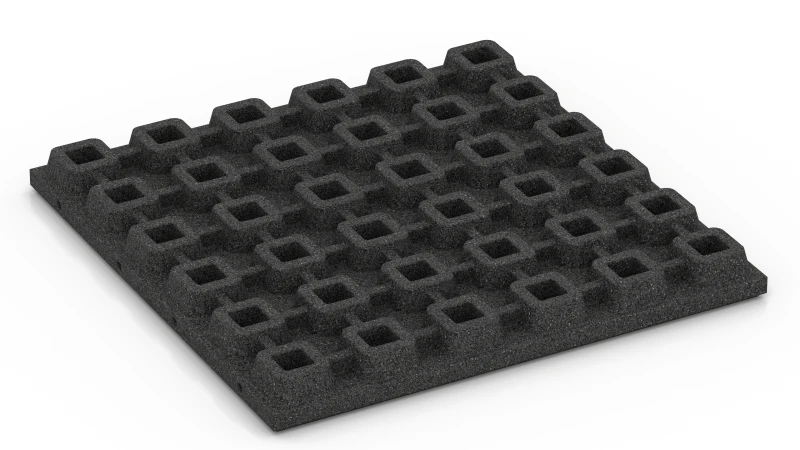 Tile with O-Shaped Drainage Feet