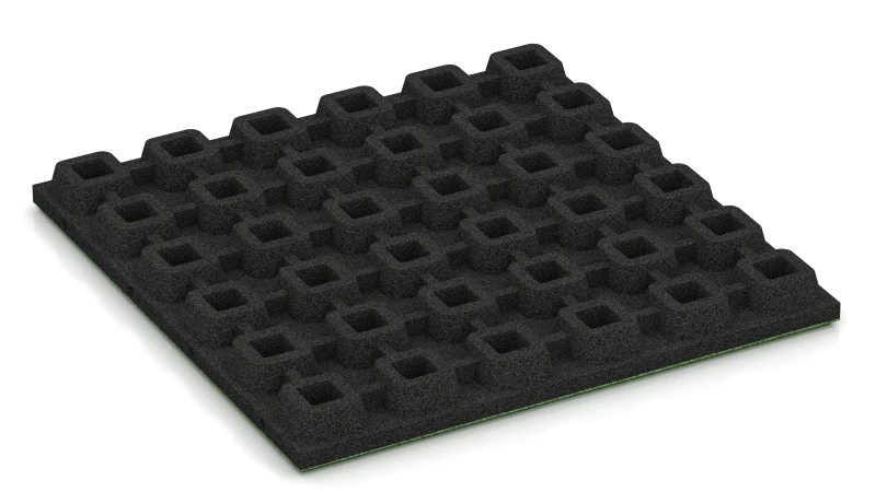 Tile with O-Shaped Drainage Feet