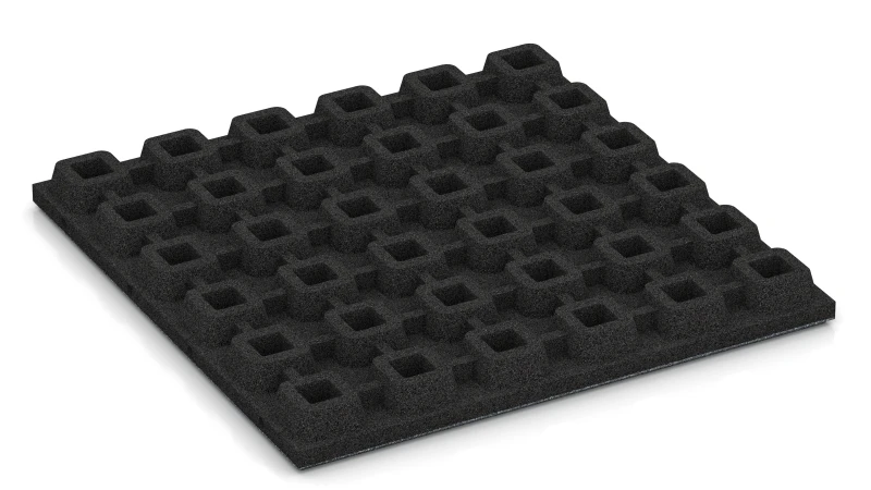 Tile with O-Shaped Drainage Feet