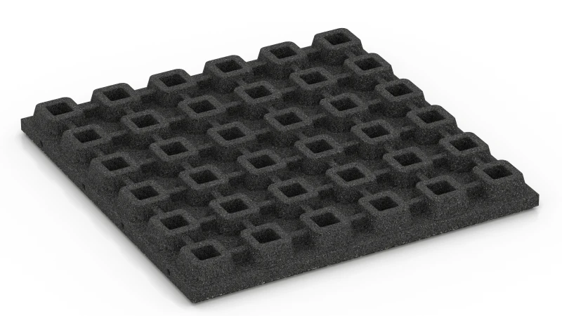 Tile with O-Shaped Drainage Feet