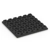 Aufsicht auf die Unterseite, also die Bodenseite von WARCO-Formteil 6432 - Playground safety tile – CFH 160 cm im Format 50 x 50 x 4,8 cm.