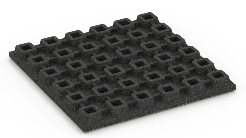 Tile with O-Shaped Drainage Feet