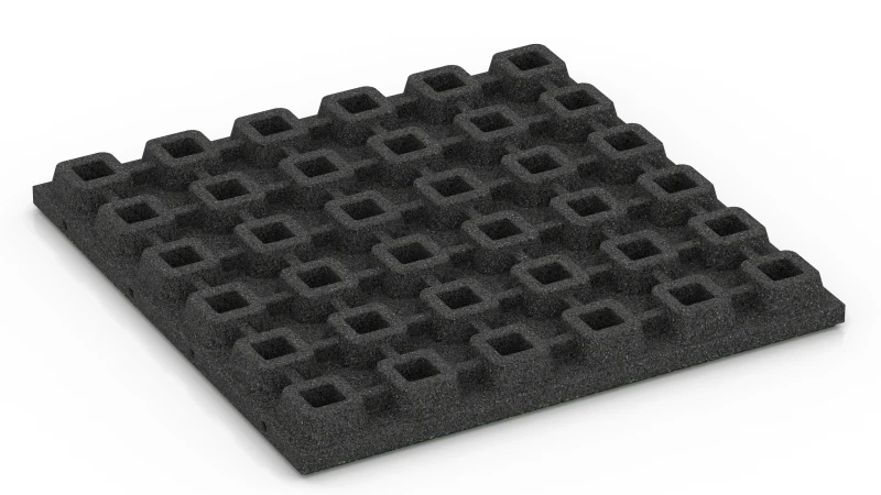 Tile with O-Shaped Drainage Feet