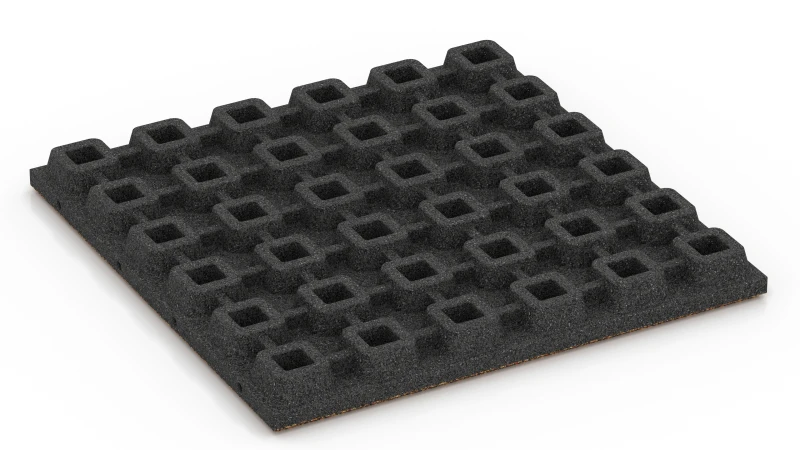 Tile with O-Shaped Drainage Feet