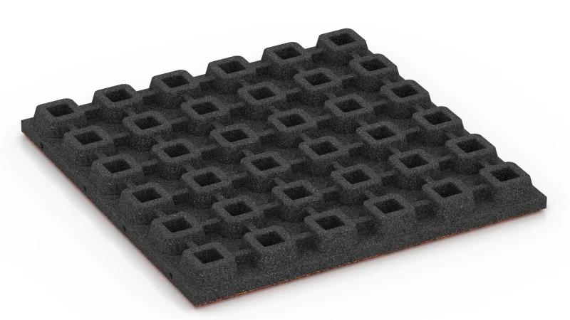 Tile with O-Shaped Drainage Feet
