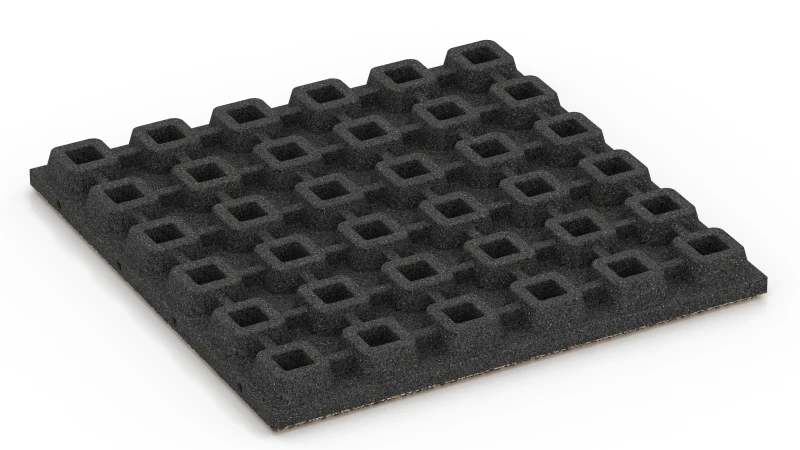 Tile with O-Shaped Drainage Feet