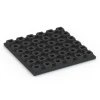 Aufsicht auf die Unterseite, also die Bodenseite von WARCO-Formteil 6438 - Playground safety tile – CFH 160 cm im Format 50 x 50 x 4,8 cm.