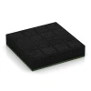 Aufsicht auf die Unterseite, also die Bodenseite von WARCO-Formteil 6211 - Playground Safety Tiles im Format 50 x 50 x 11 cm.