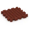 Aufsicht auf die Unterseite, also die Bodenseite von WARCO-Formteil 6310 - Interlocking playground safety tile im Format 50 x 50 x 6 cm | 0,25 m².