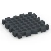 Aufsicht auf die Unterseite, also die Bodenseite von WARCO-Formteil 6319 - Interlocking playground safety tile im Format 50 x 50 x 6 cm | 0,25 m².