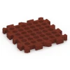 Aufsicht auf die Unterseite, also die Bodenseite von WARCO-Formteil 6402 - Playground Safety Tile – 190 cm im Format 50 x 50 x 5 cm | 0,25 m².