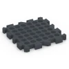 Aufsicht auf die Unterseite, also die Bodenseite von WARCO-Formteil 6317 - Interlocking playground safety tile im Format 50 x 50 x 5 cm | 0,25 m².