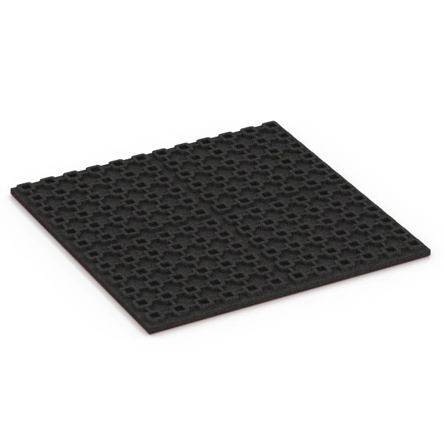 Aufsicht auf die Unterseite, also die Bodenseite von WARCO-Formteil 6384 - Stable Mat Comfort im Format 100 x 100 x 4 cm | 1,00 m².