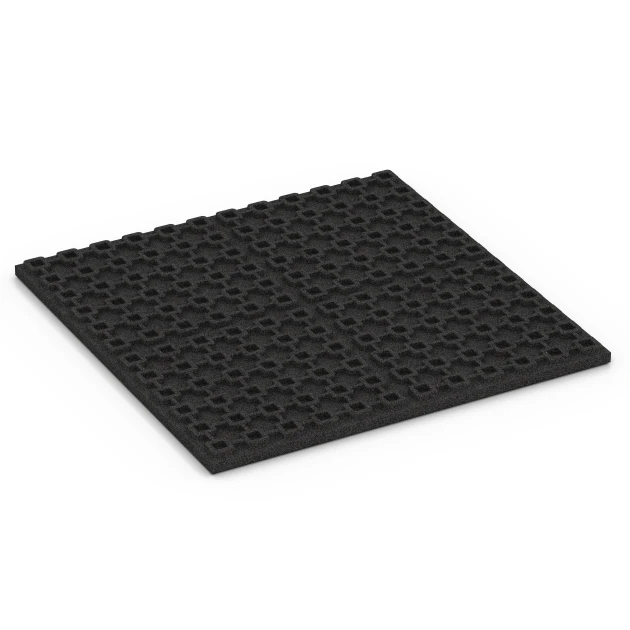 Aufsicht auf die Unterseite, also die Bodenseite von WARCO-Formteil 6387 - Stable Mat Premium im Format 100 x 100 x 4,5 cm | 1,00 m².