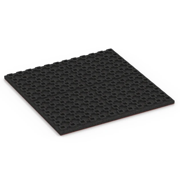Aufsicht auf die Unterseite, also die Bodenseite von WARCO-Formteil 6388 - Stable Mat Premium im Format 100 x 100 x 4,5 cm | 1,00 m².