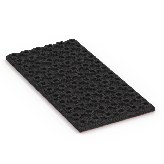 Aufsicht auf die Unterseite, also die Bodenseite von WARCO-Formteil 6390 - Stable Mat Luxury im Format 100 x 50 x 4,5 cm | 0,50 m².