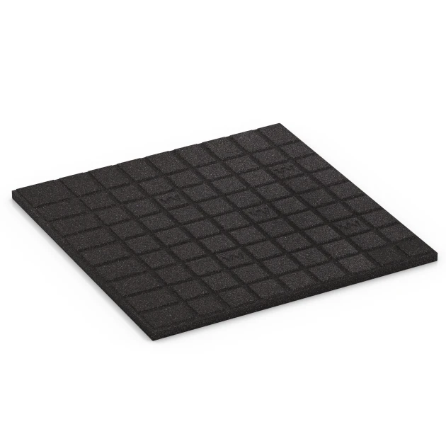 Aufsicht auf die Unterseite, also die Bodenseite von WARCO-Formteil 6481 - Base Layer CL 3 im Format 52 x 52 x 1,8 cm.