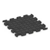 Aufsicht auf die Unterseite, also die Bodenseite von WARCO-Formteil 6752 - Playground Safety Mat im Format 46 x 46 x 1,8 cm.
