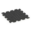Aufsicht auf die Unterseite, also die Bodenseite von WARCO-Formteil 6757 - Playground Safety Mat im Format 46 x 46 x 1,8 cm.