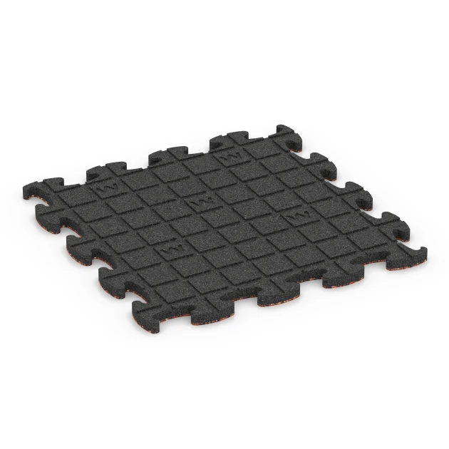 Aufsicht auf die Unterseite, also die Bodenseite von WARCO-Formteil 6827 - Fitness Active Floor System im Format 44,6 x 44,6 x 1,8 cm.