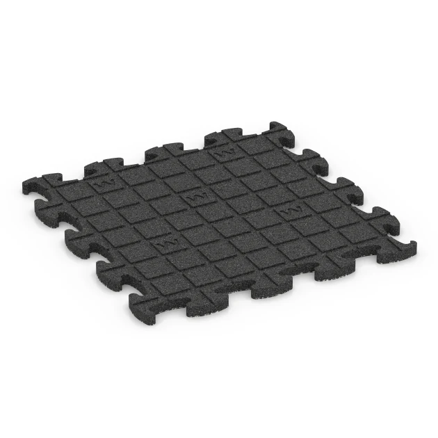 Aufsicht auf die Unterseite, also die Bodenseite von WARCO-Formteil 6895 - Indoor Dog Sports Flooring im Format 46 x 46 x 1,8 cm.