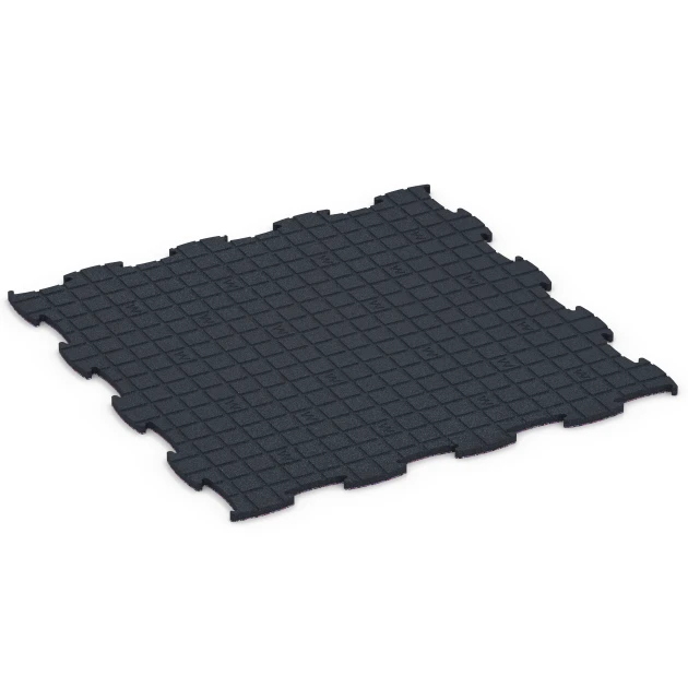 Aufsicht auf die Unterseite, also die Bodenseite von WARCO-Formteil 6918 - Exhibition Click Floor Tile im Format 44,6 x 44,6 x 1,8 cm.