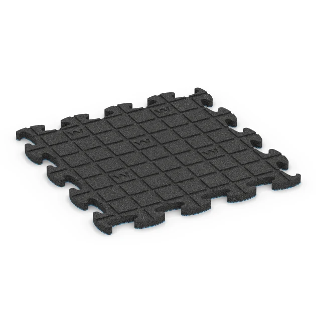 Aufsicht auf die Unterseite, also die Bodenseite von WARCO-Formteil 6866 - Fitness Max Floor System im Format 46 x 46 x 1,8 cm.