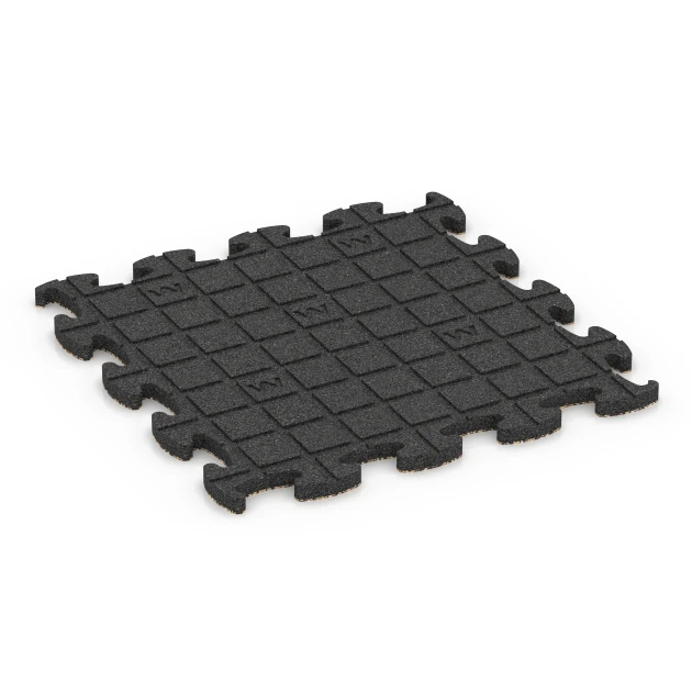 Aufsicht auf die Unterseite, also die Bodenseite von WARCO-Formteil 6867 - Fitness Max Floor System im Format 46 x 46 x 1,8 cm.