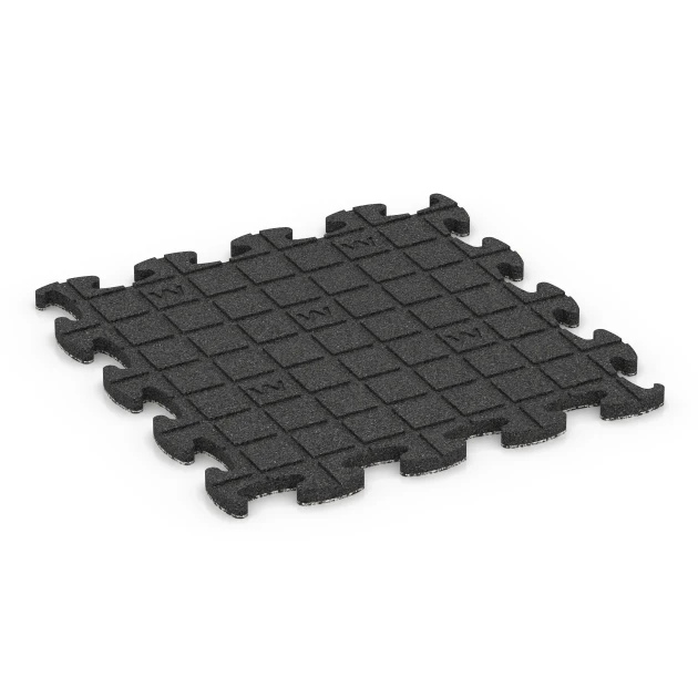 Aufsicht auf die Unterseite, also die Bodenseite von WARCO-Formteil 6950 - Sports Court Tile im Format 46 x 46 × 2,8 cm.
