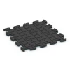 Aufsicht auf die Unterseite, also die Bodenseite von WARCO-Formteil 6947 - Patio rubber tile im Format 46 x 46 × 2,8 cm.