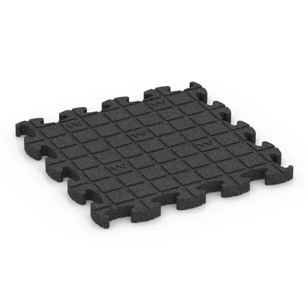 Aufsicht auf die Unterseite, also die Bodenseite von WARCO-Formteil 6879 - Fitness Max Floor System im Format 46 x 46 × 2,8 cm.