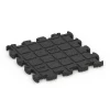 Aufsicht auf die Unterseite, also die Bodenseite von WARCO-Formteil 6814 - Stone Carpet Click Tile im Format 30 x 30 x 1,8 cm.