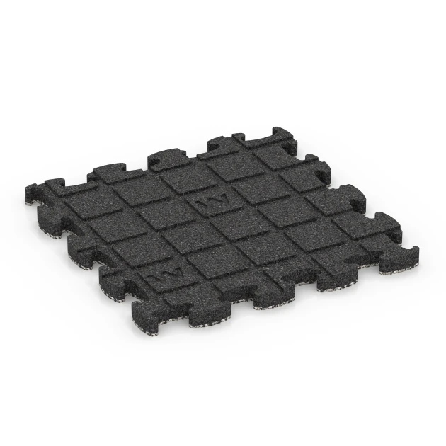 Aufsicht auf die Unterseite, also die Bodenseite von WARCO-Formteil 6815 - Stone Carpet Click Tile im Format 30 x 30 x 1,8 cm.