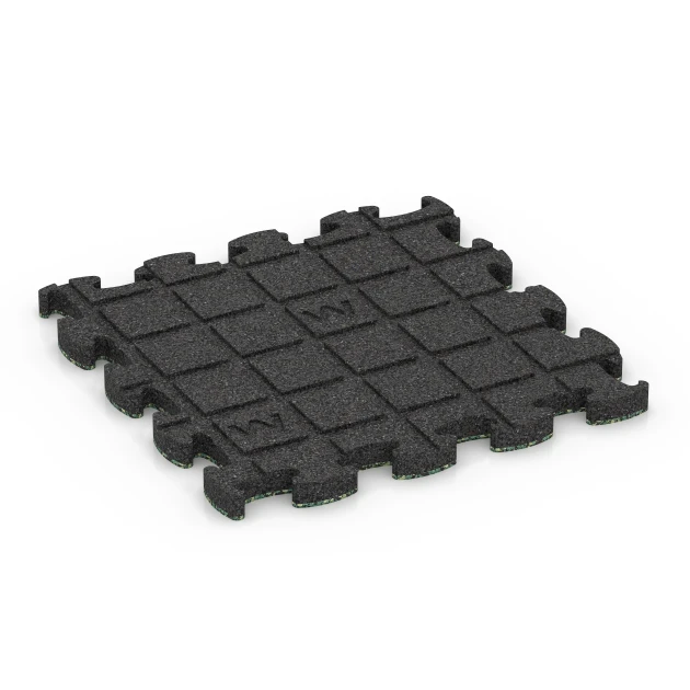Aufsicht auf die Unterseite, also die Bodenseite von WARCO-Formteil 6816 - Stone Carpet Click Tile im Format 30 x 30 x 1,8 cm.