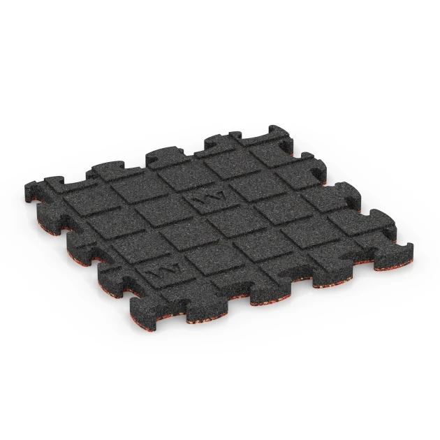 Aufsicht auf die Unterseite, also die Bodenseite von WARCO-Formteil 6818 - Stone Carpet Click Tile im Format 30 x 30 x 1,8 cm.
