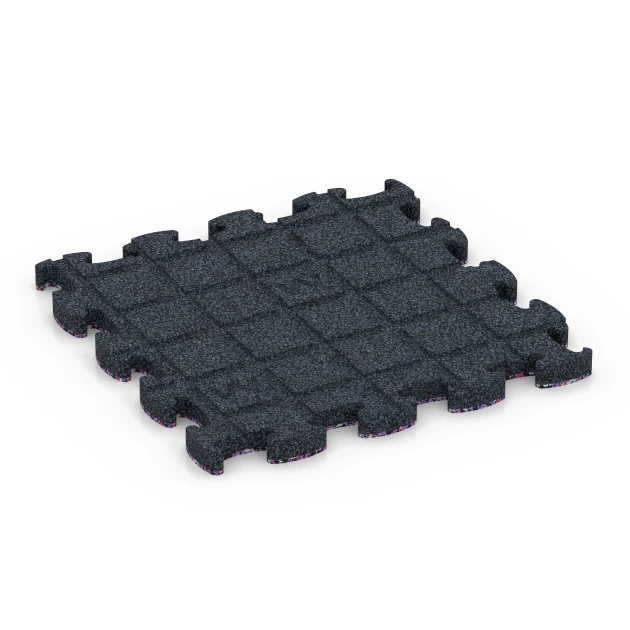 Aufsicht auf die Unterseite, also die Bodenseite von WARCO-Formteil 6819 - Stone Carpet Click Tile im Format 28,9 x 28,9 x 1,8 cm.
