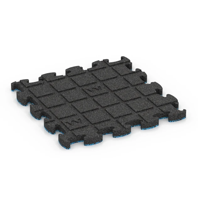 Aufsicht auf die Unterseite, also die Bodenseite von WARCO-Formteil 6821 - Stone Carpet Click Tile im Format 30 x 30 x 1,8 cm.