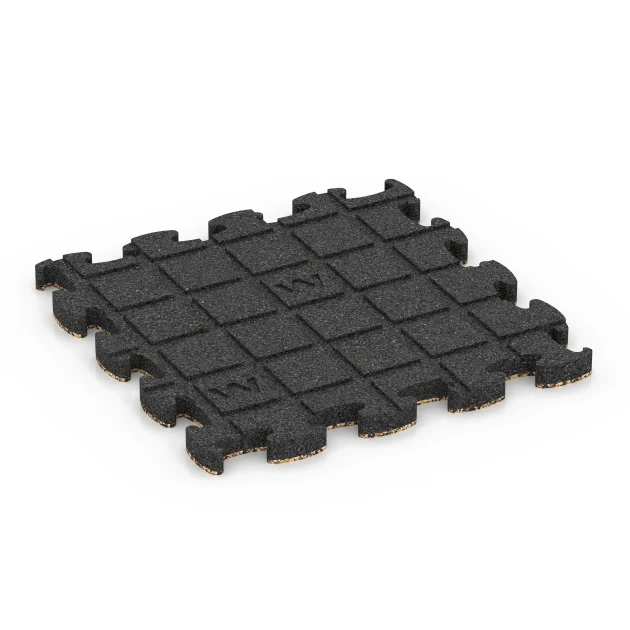 Aufsicht auf die Unterseite, also die Bodenseite von WARCO-Formteil 6822 - Stone Carpet Click Tile im Format 30 x 30 x 1,8 cm.