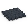 Aufsicht auf die Unterseite, also die Bodenseite von WARCO-Formteil 6959 - Fitness Premium Gym Flooring im Format 28,9 x 28,9 x 2,8 cm.