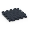 Aufsicht auf die Unterseite, also die Bodenseite von WARCO-Formteil 6965 - Fitness Premium Performance Flooring im Format 28,9 x 28,9 x 2,8 cm.