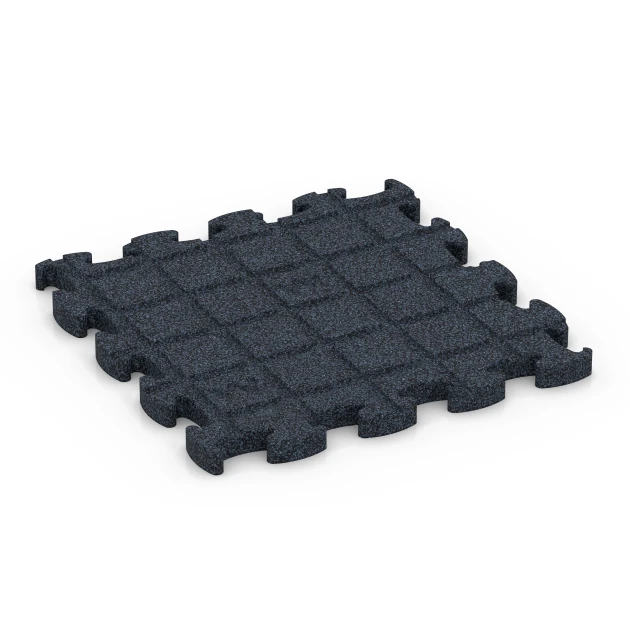 Aufsicht auf die Unterseite, also die Bodenseite von WARCO-Formteil 6960 - Fitness Premium Gym Flooring im Format 45,9 x 45,9 x 1,8.