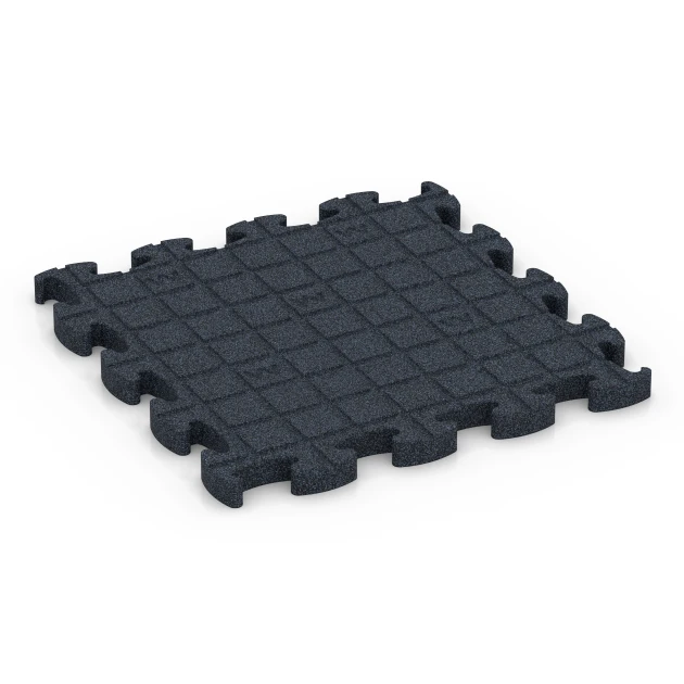 Aufsicht auf die Unterseite, also die Bodenseite von WARCO-Formteil 6961 - Fitness Premium Gym Flooring im Format 45,9 x 45,9 x 2,8 cm.