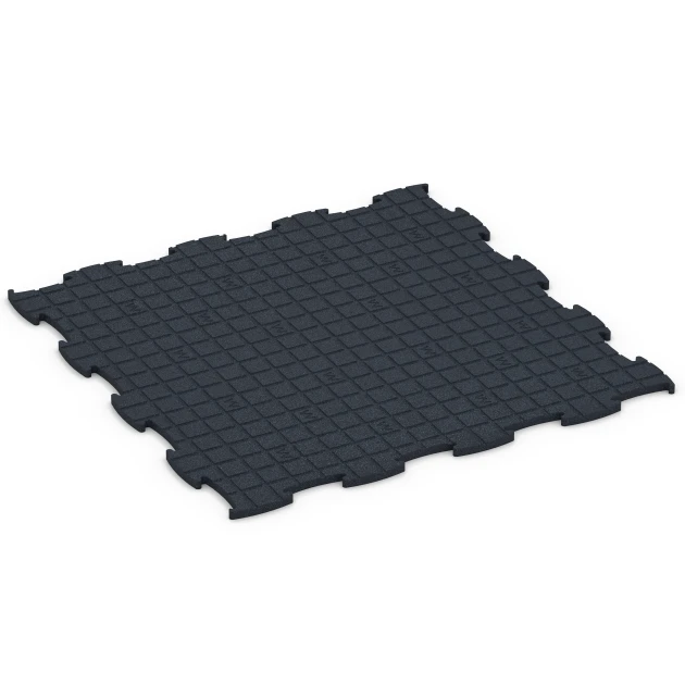 Aufsicht auf die Unterseite, also die Bodenseite von WARCO-Formteil 6968 - Fitness Premium Performance Flooring im Format 99 x 99 x 1,8 cm.