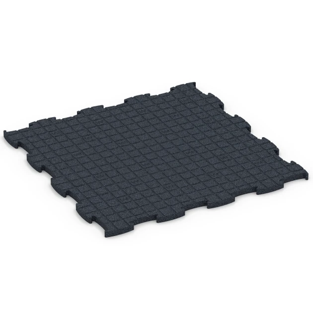 Aufsicht auf die Unterseite, also die Bodenseite von WARCO-Formteil 6963 - Fitness Premium Gym Flooring im Format 99 x 99 x 2,8 cm.