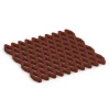 Aufsicht auf die Unterseite, also die Bodenseite von WARCO-Formteil 7010 - Safety Grass Grid Mat im Format 100 x 100 x 4 cm.